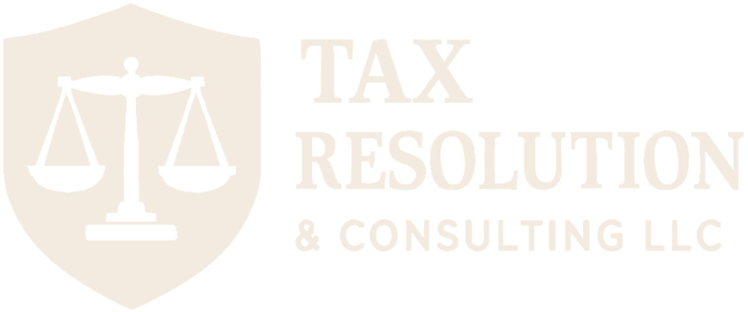 Tax resolution & consulting logo transparent inverse