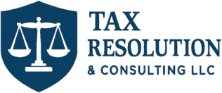 Tax resolution & consulting llc official transparent logo